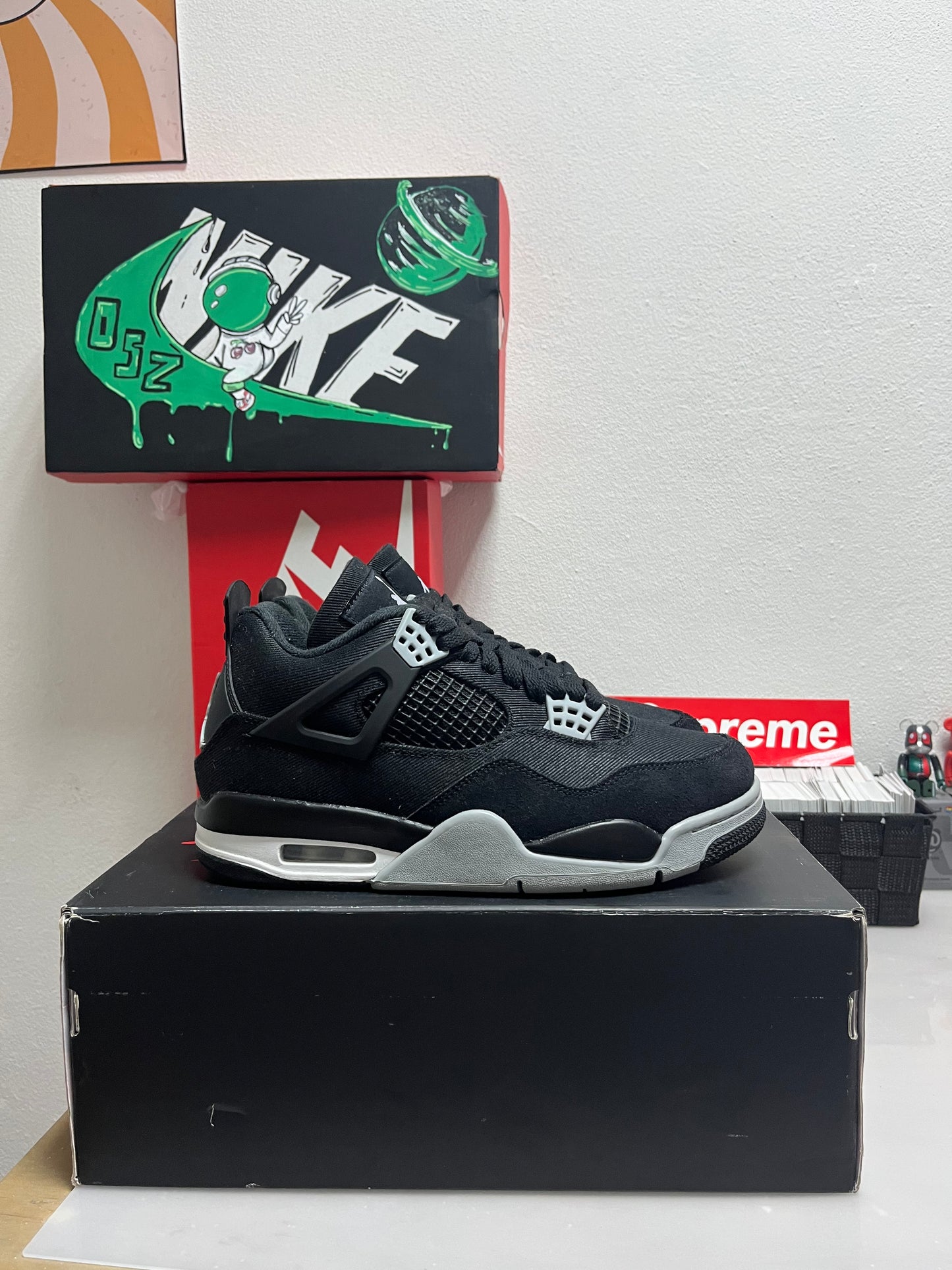 Air Jordan 4 Black Canvas