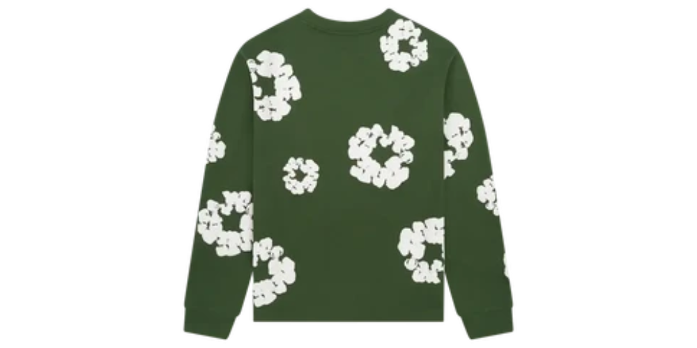 Denim Tears Long Sleeve Cotton Wreath Tee Gren
