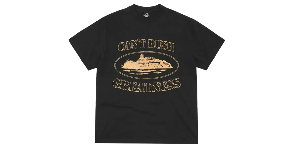 Central Cee x Corteiz Can’t Rush Greatness 'Black' - OutStockzz