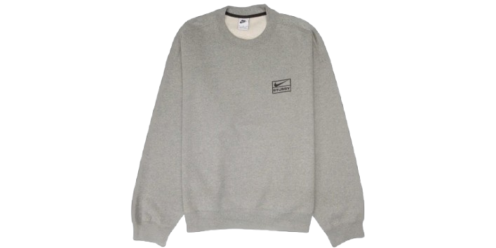 Nike x Stussy Crew Fleece Grey