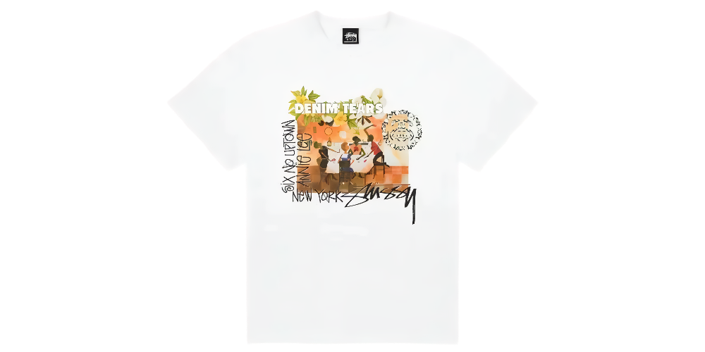 Denim Tears x Stussy Annie Lee Artist Tee White