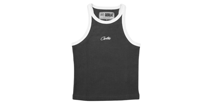 Corteiz Tank Top Tee Black White - OutStockzz