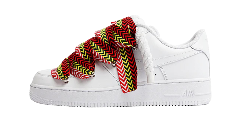Nike Air Force 1 Low White Lanvin Laces Red - OutStockzz