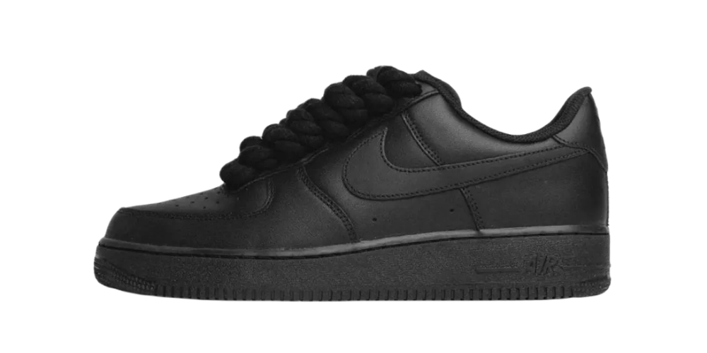 Air Force 1 Low Black Rope Laces