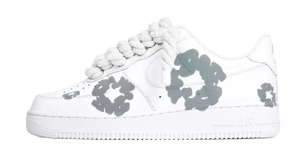 Nike Air Force 1 Rope Laces Denim Tears White - OutStockzz