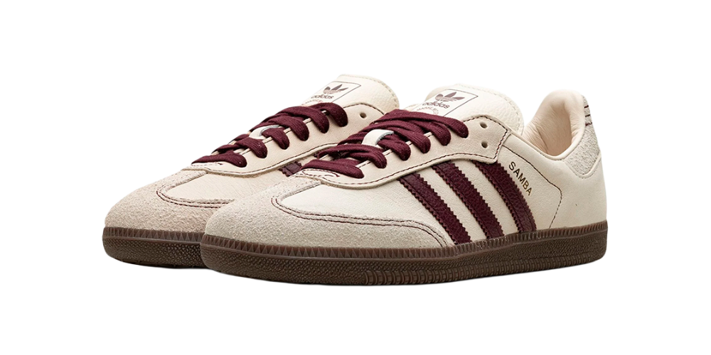 Adidas Samba OG Wonder White Maroon