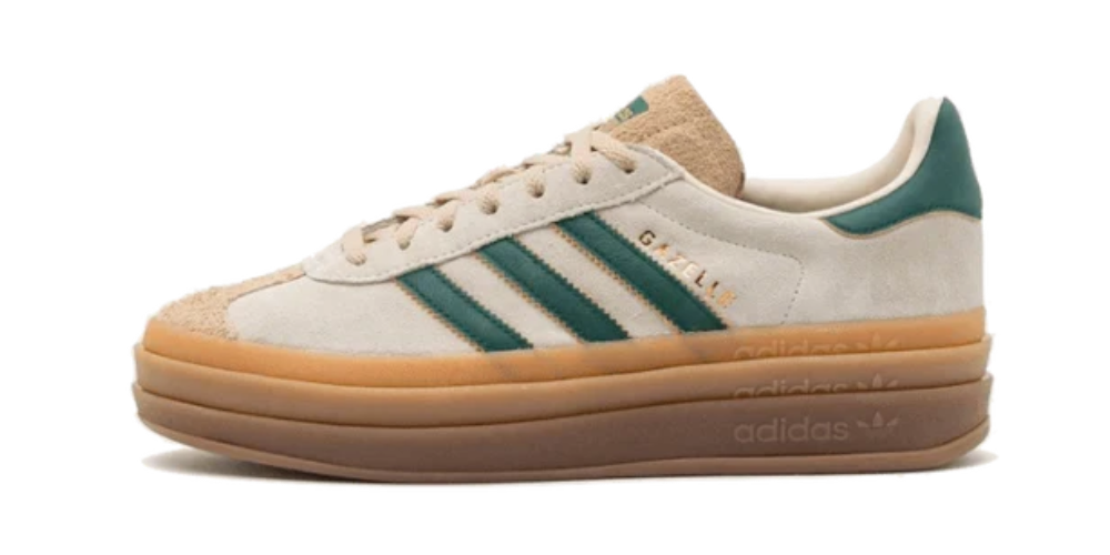 Adidas Gazelle Bold Magic Beige Collegiate Green