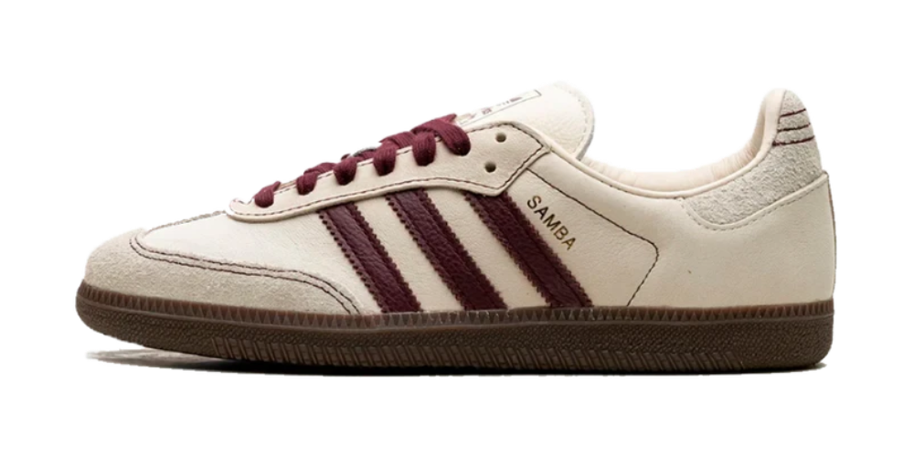 Adidas Samba OG Wonder White Maroon